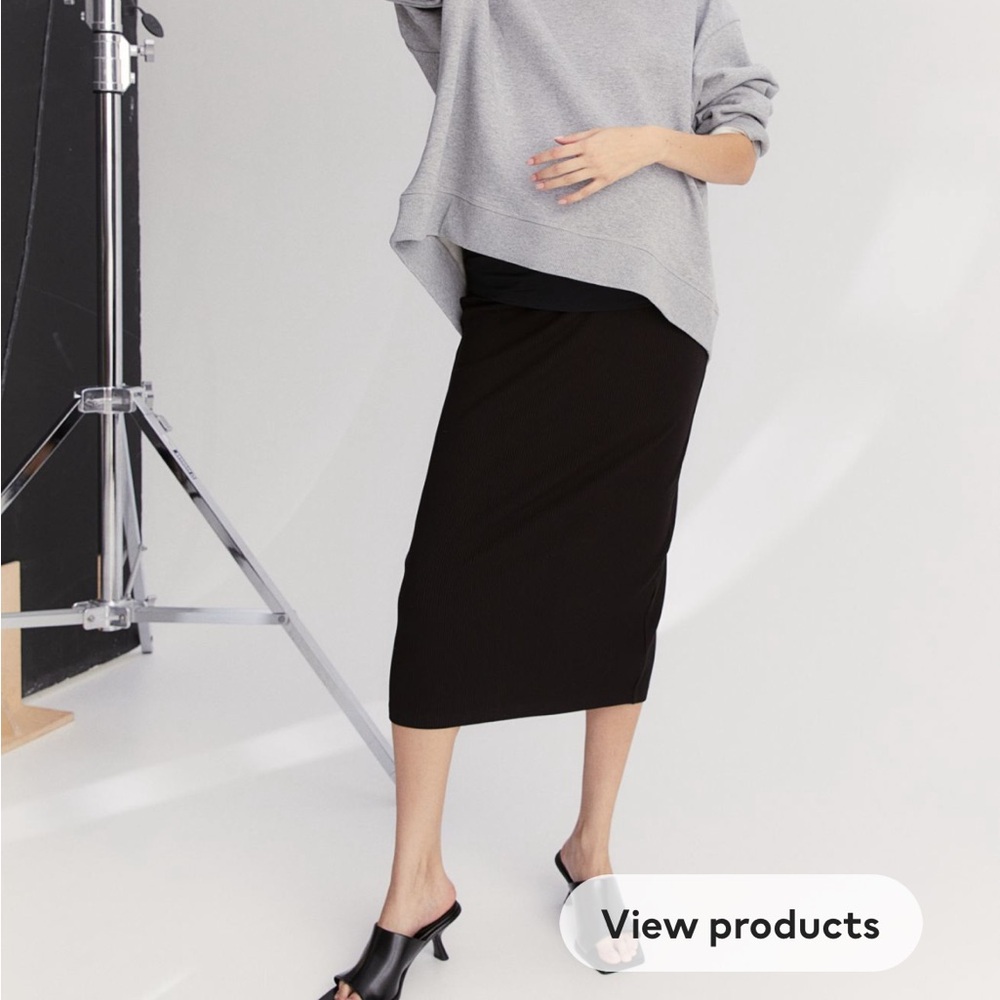 H&M maternity ribbed jersey pencil skirt
